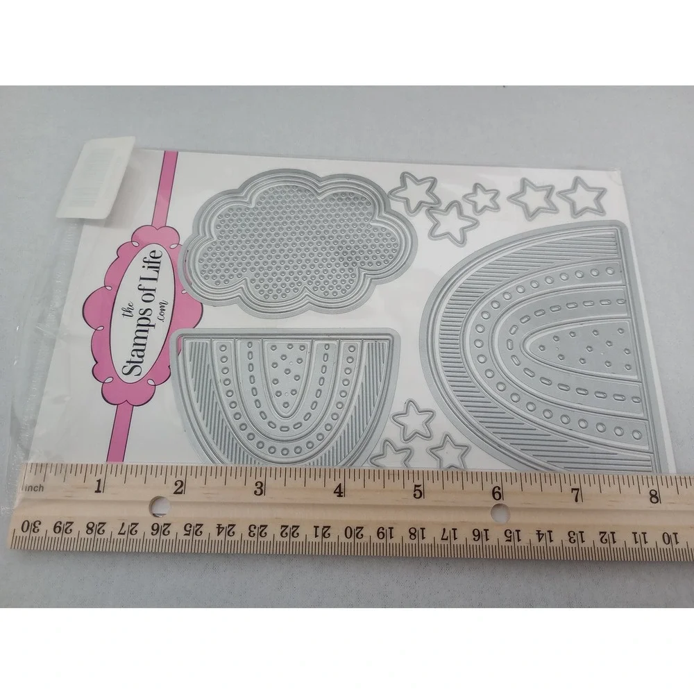 The Stamps of Life Party One Die Set Rainbow Cloud Stars